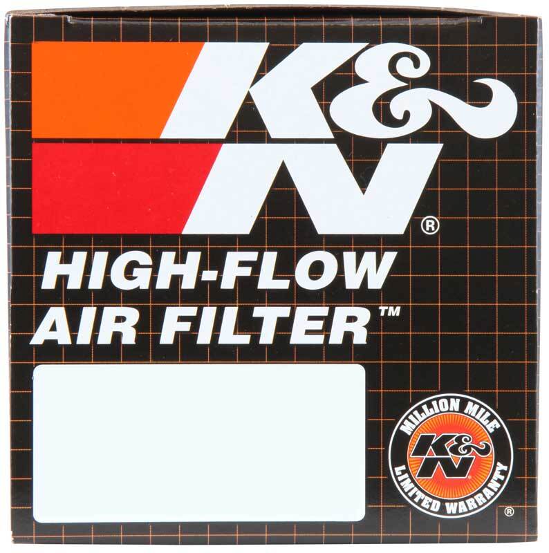 K&N Universal Clamp-On Air Filter - 2 1/4in 10 DEG FLG 3 1/2in OD 6in H - Burkken Auto Parts