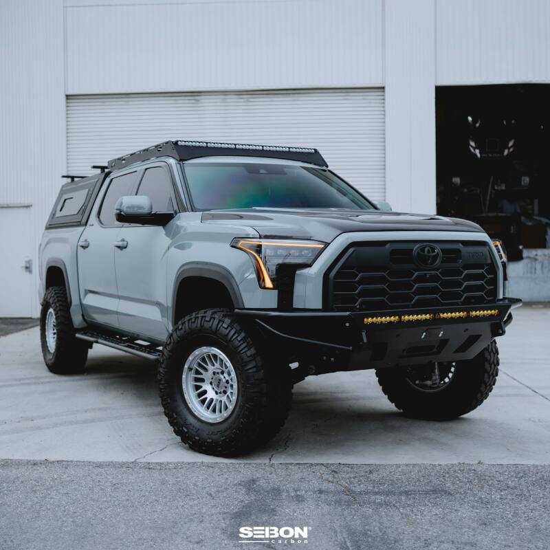 Seibon 22-24 Toyota Tundra / 23-24 Toyota Sequoia RR-Style Carbon Fiber Hood - Burkken Auto Parts