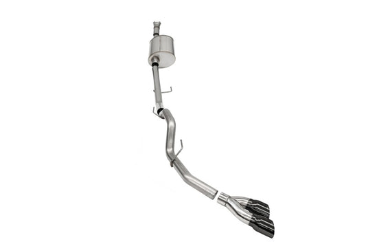 Corsa 2021-2025 Ford F-150 SuperCab/6.5in Bed 5.0L V8 Sport Cat-Back Single Side Exit-Black PVD - Burkken Auto Parts
