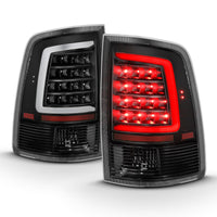 ANZO 2009-2018 Dodge Ram 1500 LED Taillight Plank Style Black w/Clear Lens - Burkken Auto Parts