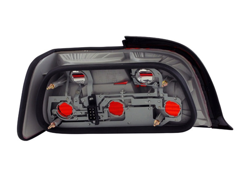 ANZO 1992-1998 BMW 3 Series E36 Coupe/Convertible Taillights Red/Smoke - Burkken Auto Parts
