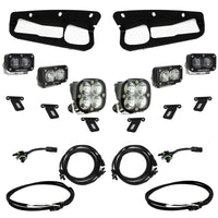 Baja Designs 21-22 Ford Bronco w/Steel Bumper S2 SAE Pro Fog Pocket Light Kit w/Upfitter - Clear - Burkken Auto Parts