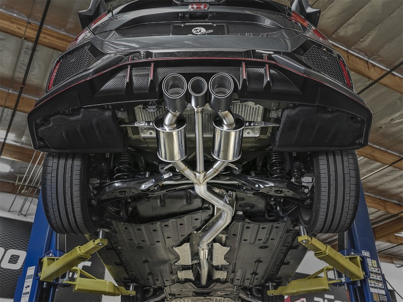 aFe POWER Takeda 2-1/2in to 2-1/4in 304SS Catback Dual-Exit Exhaust 17+ Honda Civic Type R w/CF Tips - Burkken Auto Parts