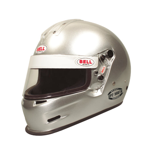 Bell GP2 SFI241 Brus Helmet - Size 54-55 (Metallic Silver) - Burkken Auto Parts