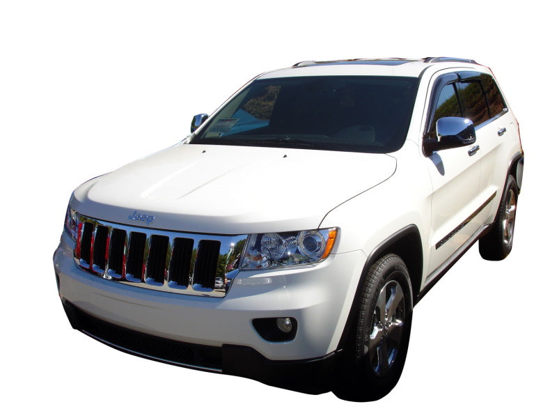 AVS 11-18 Jeep Grand Cherokee Ventvisor Outside Mount Window Deflectors 4pc - Smoke - Burkken Auto Parts