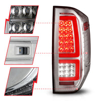 ANZO 2014-2021 Toyota Tundra LED Taillights Chrome Housing/Clear Lens - Burkken Auto Parts