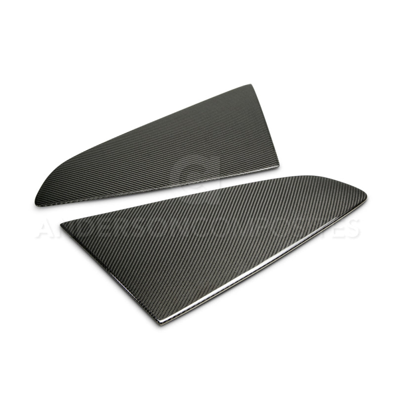 Anderson Composites 2015-2017 Ford Mustang Type -F Style Window Louvers - Flat - Burkken Auto Parts
