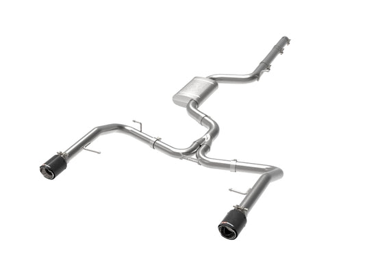afe 19-21 VW Jetta GLI (MKVII) L4-2.0L (t) MACH Force-Xp 304 SS Cat-Back Exhaust System Carbon Tips - Burkken Auto Parts