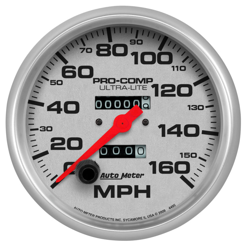 Autometer Speedometer 5in - 160 MPH Mechanical Ultra- Lite - Burkken Auto Parts