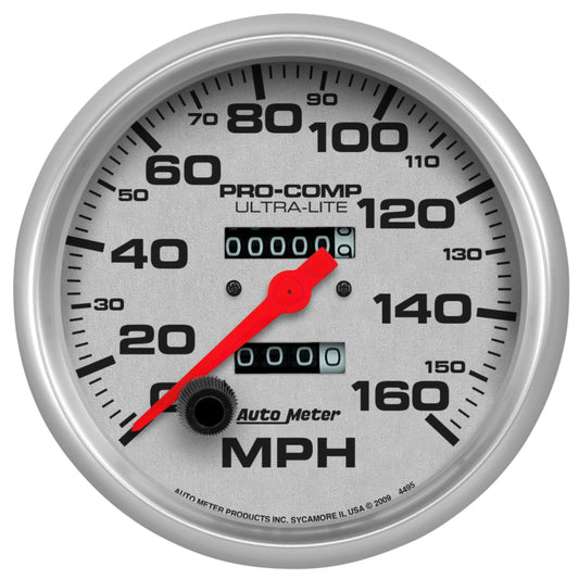 Autometer Speedometer 5in - 160 MPH Mechanical Ultra- Lite - Burkken Auto Parts