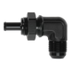 DeatschWerks 10AN Male Flare Bulkhead to 3/8in Hose Barb 90-Degree