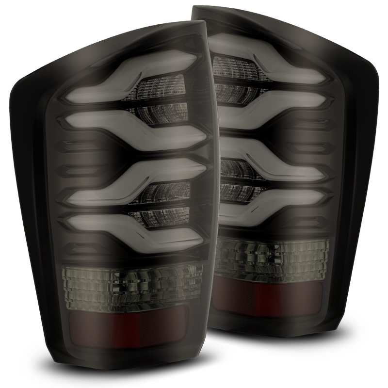AlphaRex 16-20 Toyota Tacoma PRO-Series LED Tail Lights Jet Black - Burkken Auto Parts