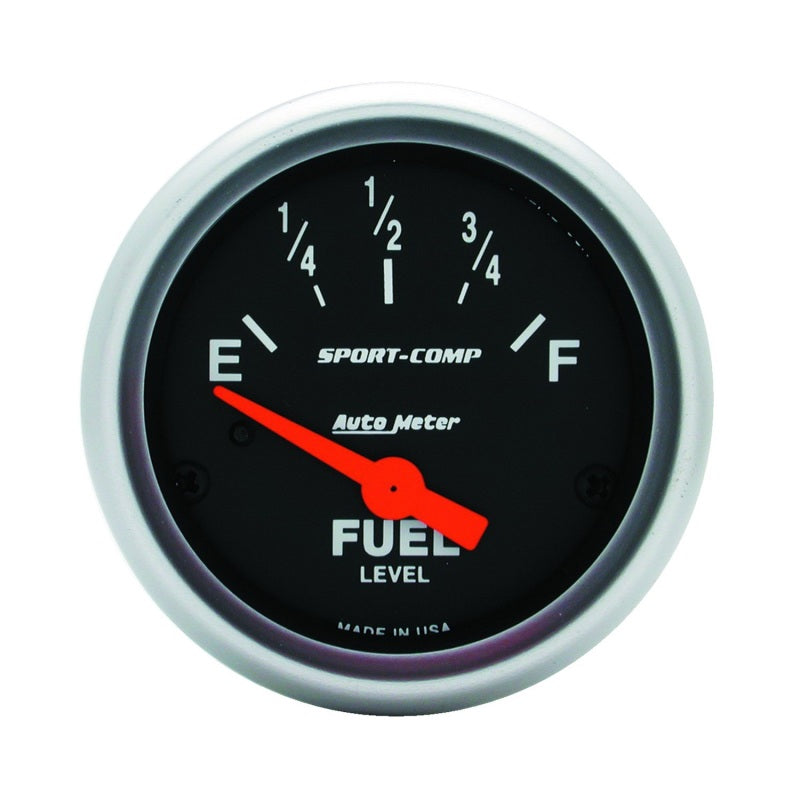 Autometer Sport Comp 52mm Short Sweep Electronic Fuel Level Gauge - Burkken Auto Parts