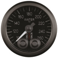 Autometer Stack Pro Control 52mm 100-260 deg F Water Temp Gauge - Black (1/8in NPTF Male) - Burkken Auto Parts