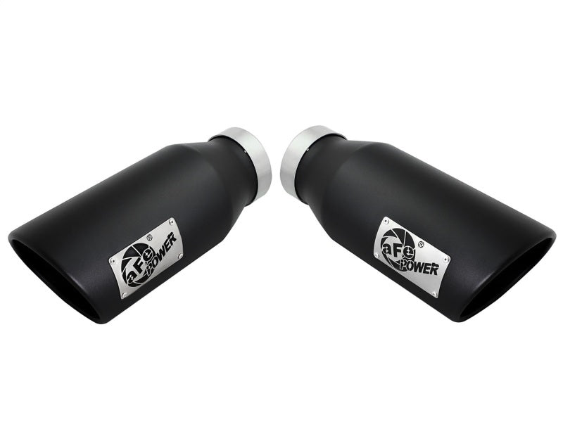 aFe Diesel Exhaust Tip Bolt On Black 4in Inlex x 6in Outlet x 15in - Burkken Auto Parts