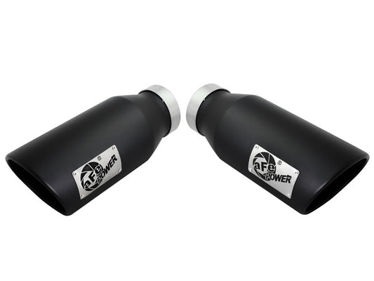 aFe Diesel Exhaust Tip Bolt On Black 4in Inlex x 6in Outlet x 15in - Burkken Auto Parts