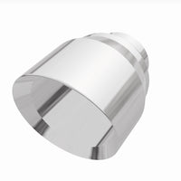 MagnaFlow Tip Stainless Double Wall Round Single Outlet Polished 4.5in DIA 2.5in Inlet 5.75in Length - Burkken Auto Parts
