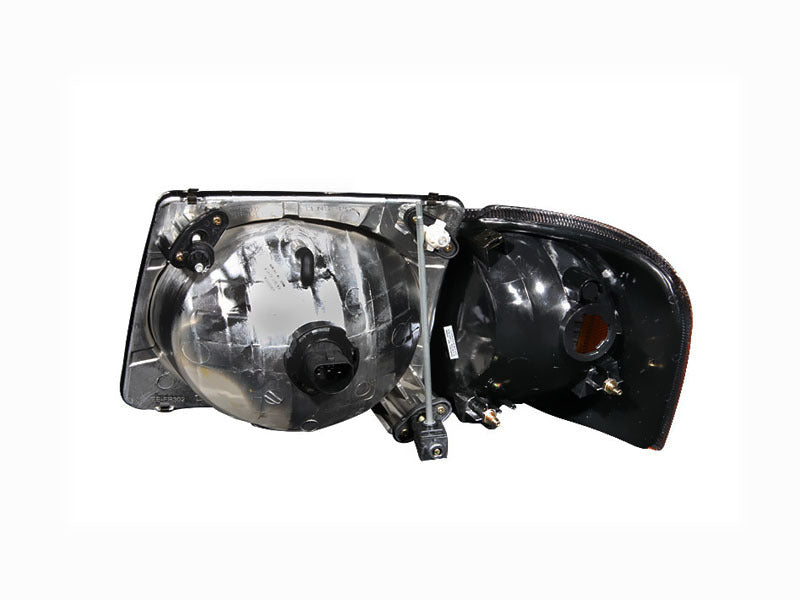 ANZO 2001-2005 Ford Explorer Crystal Headlights Black - Burkken Auto Parts