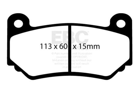 EBC 08-11 Lotus Exige 1.8 Supercharged (240) Greenstuff Front Brake Pads