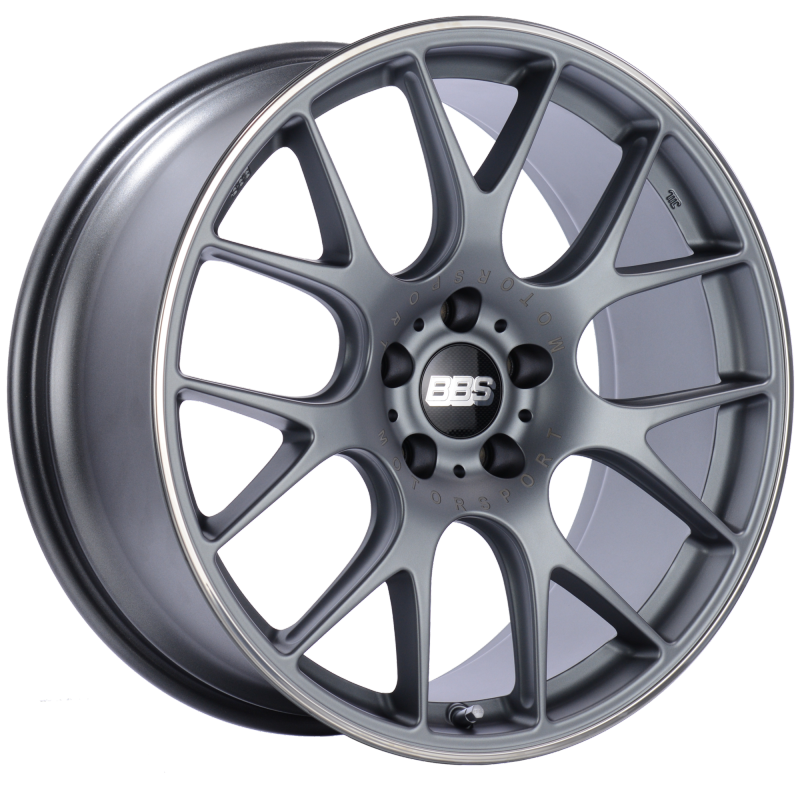 BBS CH-R 20x9 5x112 ET25 Satin Titanium Polished Rim Protector Wheel -82mm PFS/Clip Required - Burkken Auto Parts
