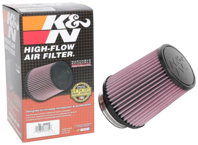 K&N Universal Air Filter 3-1/2in Flange / 5-1/2in Base / 4-1/2in Top / 6-1/2in Height - Burkken Auto Parts