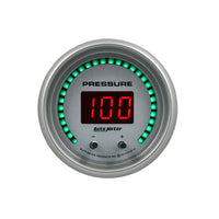 Autometer 52.4mm Silver Switchable 0-1600 PSI/0-110 BAR Fluid Pressure UltraLite Elite Digital Gauge - Burkken Auto Parts