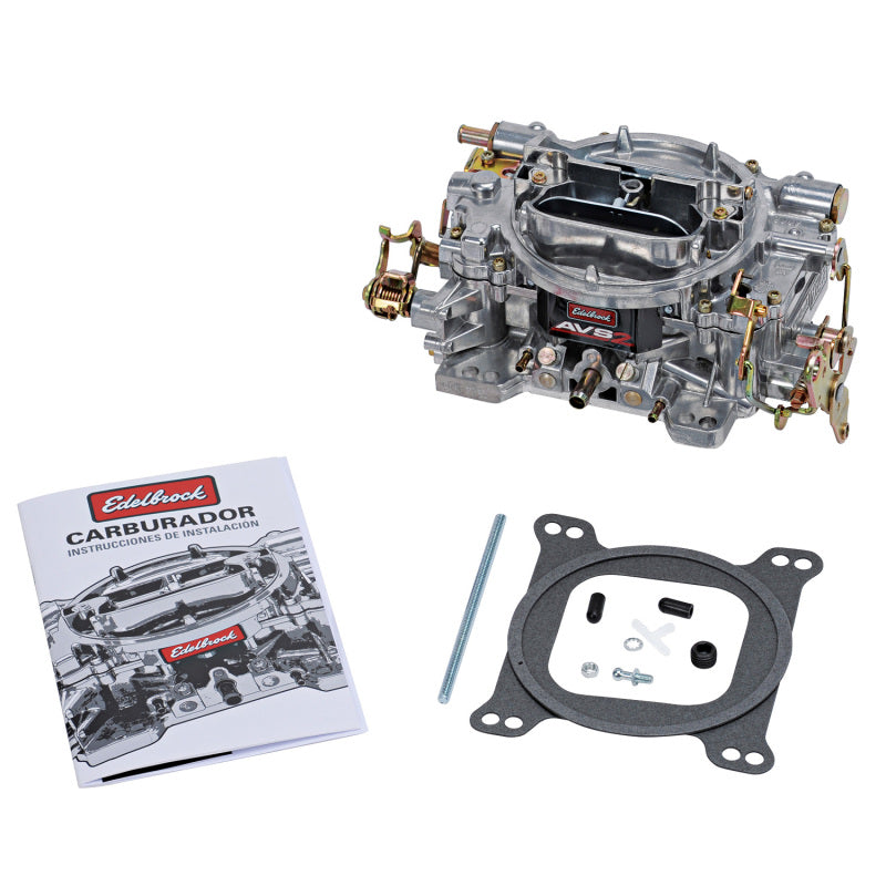 Edelbrock AVS2 500 CFM Carburetor w/Manual Choke Satin Finish (Non-EGR) - Burkken Auto Parts