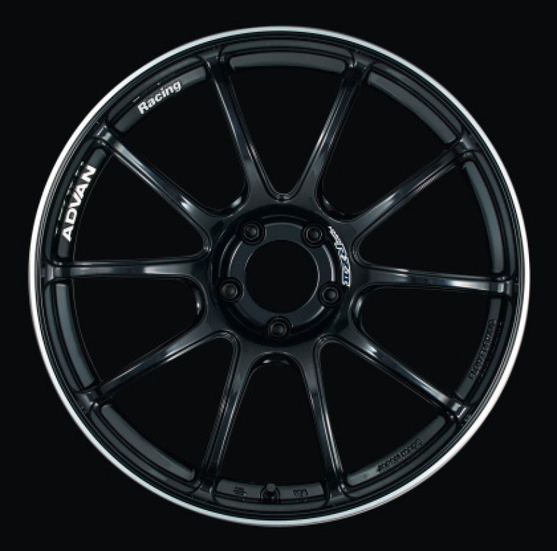Advan RZII 17x8 +54 5-114.3 Racing Gloss Black & Ring Wheel - Burkken Auto Parts