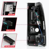 ANZO 2003-2006 Chevy Silverado 1500 LED Taillights Plank Style Black w/Smoke Lens - Burkken Auto Parts