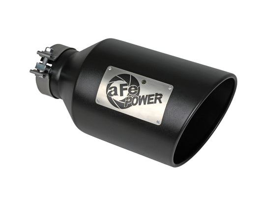 aFe Power MACH Force-Xp 409 Stainless Steel Clamp-on Exhaust Tip Black - Burkken Auto Parts
