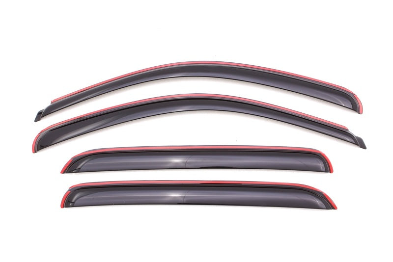 AVS 07-13 Chevy Avalanche Ventvisor In-Channel Front & Rear Window Deflectors 4pc - Smoke - Burkken Auto Parts