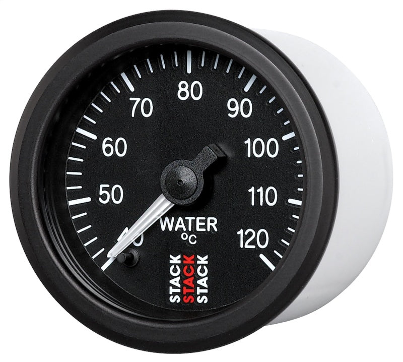 Autometer Stack 52mm 40-120 Deg C 1/8in NPTF Male Pro Stepper Motor Water Temp Gauge - Black - Burkken Auto Parts