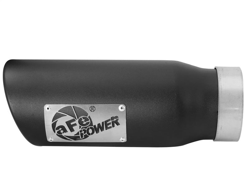 aFe MACHForce-XP 3.5in 409 Stainless Steel Exhaust Tip 3.5in x 4.5in Out x 12in L Clamp-On - Burkken Auto Parts