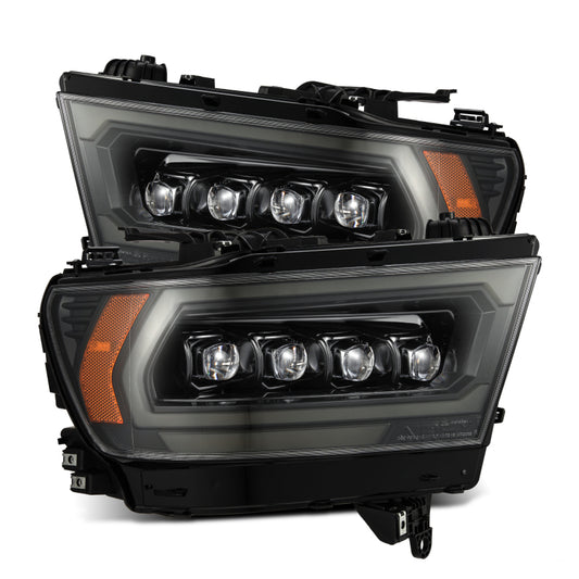 AlphaRex 19-23 Dodge Ram 1500 (No Clsc/Ltd/TRX) NOVA-Series LED Proj HL Alpha-Black (Converter Req.) - Burkken Auto Parts
