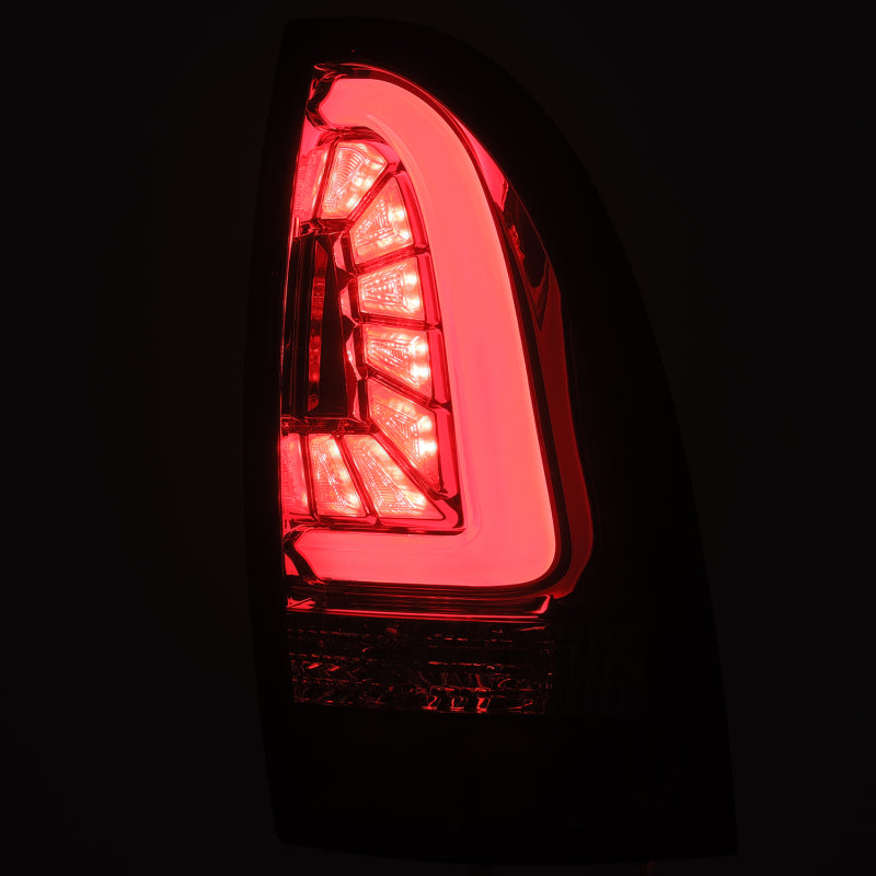 AlphaRex 05-15 Toyota Tacoma PRO-Series LED Tail Lights Red Smoke - Burkken Auto Parts