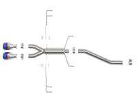aFe Takeda 2.5in 304SS Axle-Back Exhaust System 17-19 Honda Civic Type R L4-2.0L (t) - BL Flame Tip - Burkken Auto Parts