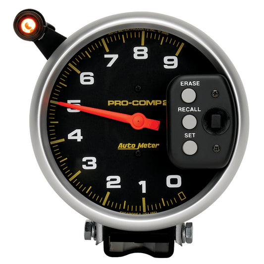 AutoMeter Gauge Tach 5in. 9K RPM Pedestal W/ Quick Lite & Peak Memory Pro-Comp - Burkken Auto Parts
