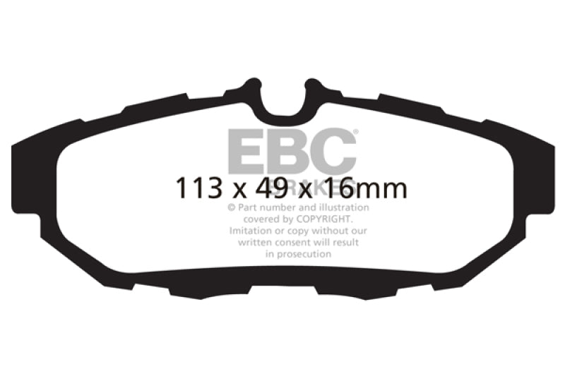 EBC 10-14 Ford Mustang 3.7 Redstuff Rear Brake Pads - Burkken Auto Parts