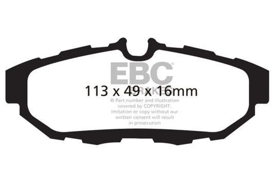 EBC 10-14 Ford Mustang 3.7 Redstuff Rear Brake Pads - Burkken Auto Parts