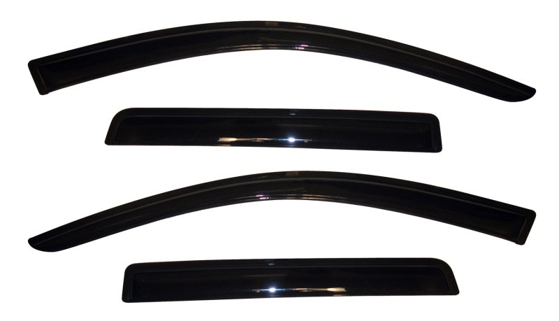 AVS 11-18 Mitsubishi Outlander (Excl. Sport) Ventvisor Outside Mount Window Deflectors 4pc - Smoke - Burkken Auto Parts