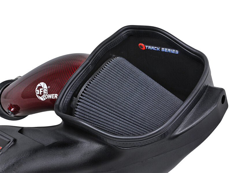 aFe 23-24 Ford F150 Raptor R Supercharged Red Carbon Track Series Air Intake w/ P5R Filter (MOQ 24) - Burkken Auto Parts