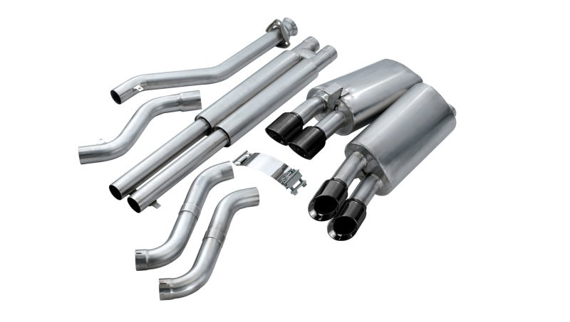 Corsa 1990-1995 Chevrolet Corvette C4 ZR1 5.7L V8 LT5 Black Sport Cat-Back Exhaust - Burkken Auto Parts