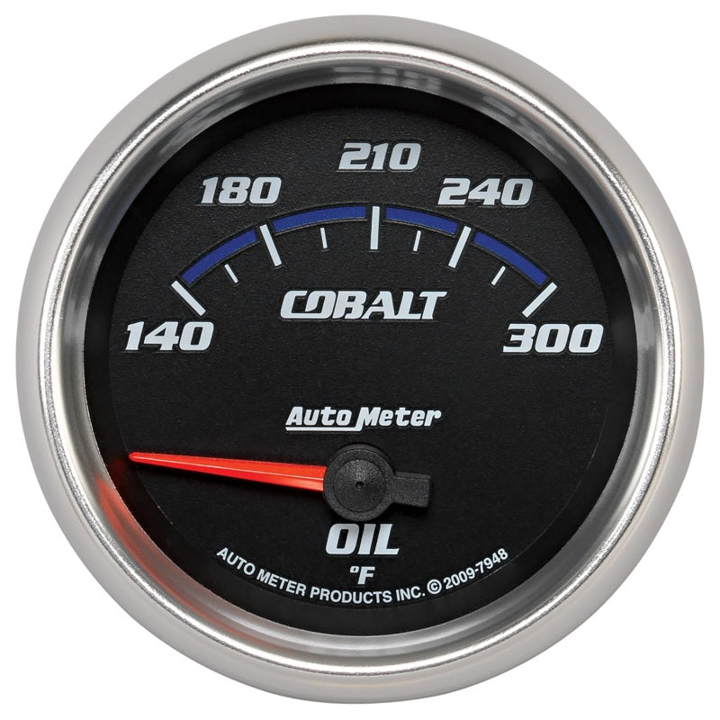 Autometer Cobalt 66.7mm 140-300 Degree F Electric Oil Temperature Gauge - Burkken Auto Parts