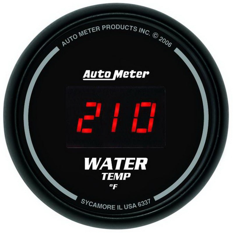 Autometer Black 0-300 F Digital Water Temp Gauge - Burkken Auto Parts