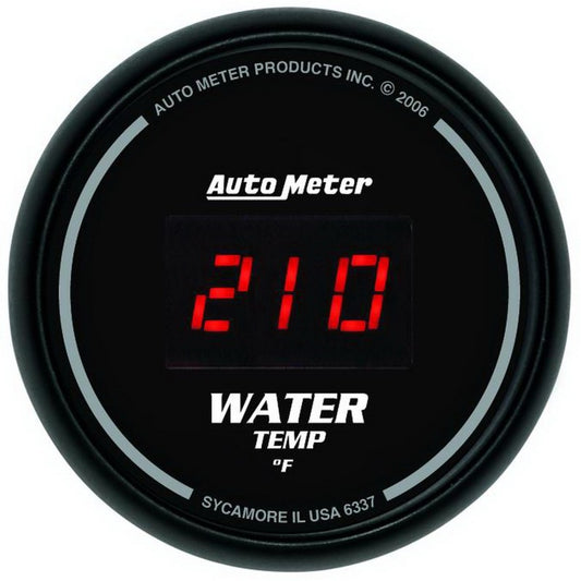 Autometer Black 0-300 F Digital Water Temp Gauge - Burkken Auto Parts