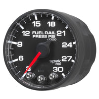 Autometer Spek-Pro Gauge Rail Press 2 1/16in 30Kpsi Stepper Motor W/Peak & Warn Blk/Blk - Burkken Auto Parts