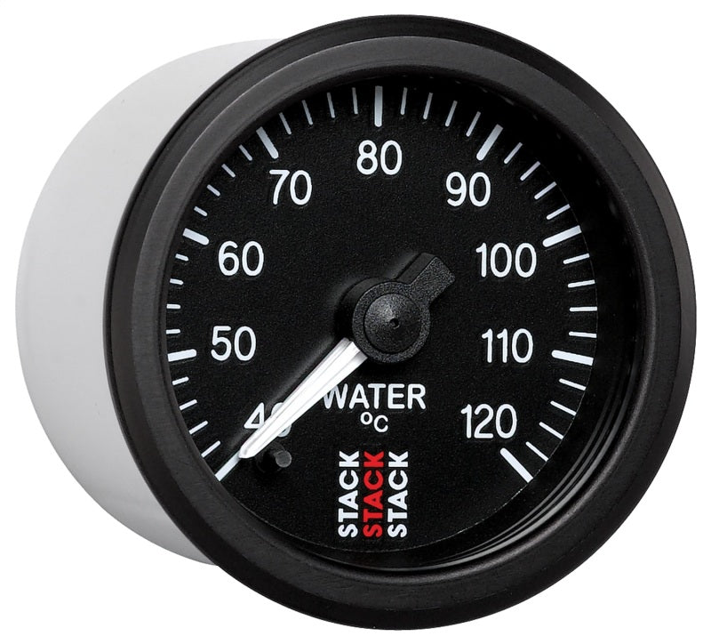 Autometer Stack 52mm 40-120 Deg C 1/8in NPTF Male Pro Stepper Motor Water Temp Gauge - Black - Burkken Auto Parts