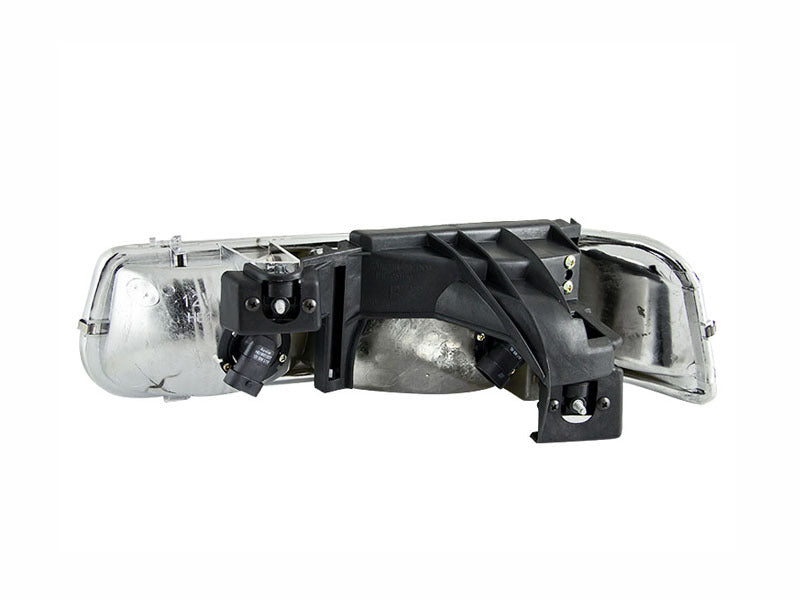 ANZO 1999-2002 Chevrolet Silverado 1500 Crystal Headlights Chrome - Burkken Auto Parts