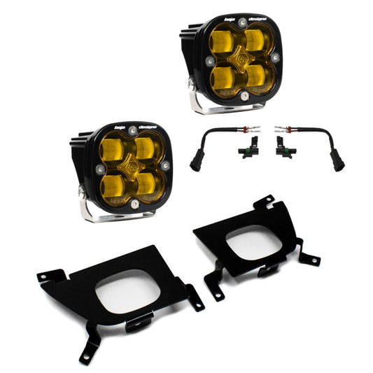 Baja Designs 2019+ Chevy Silverado 1500/2500/2500 HD SAE Amber Fog Pocket Kit - Burkken Auto Parts