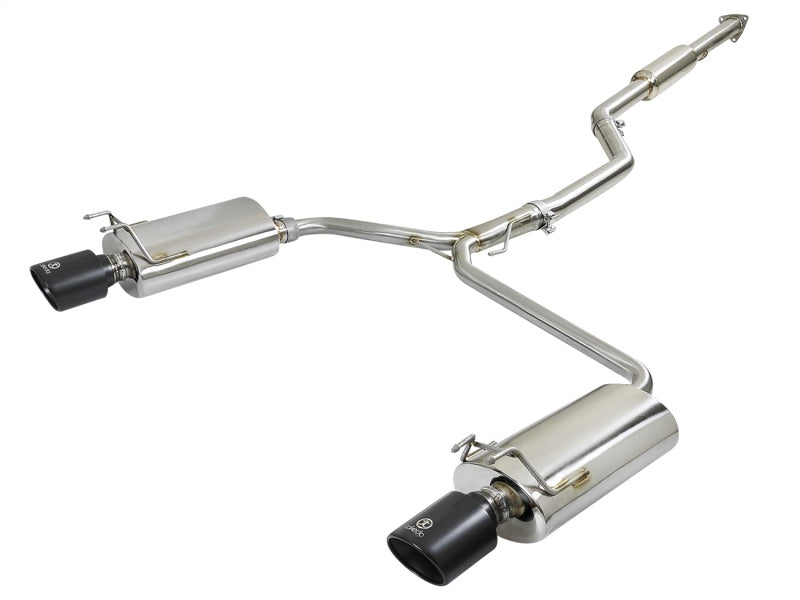 aFe Takeda Exhaust 304SS Dual Cat-Back w/ Black Tips 13-17 Honda Accord LX/EX/EX-L Sedan L4 2.4L - Burkken Auto Parts
